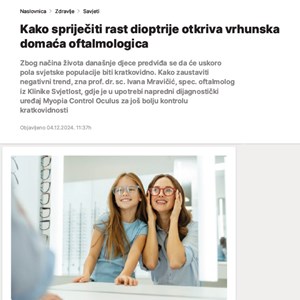 Kako spriječiti rast dioptrije (Story)